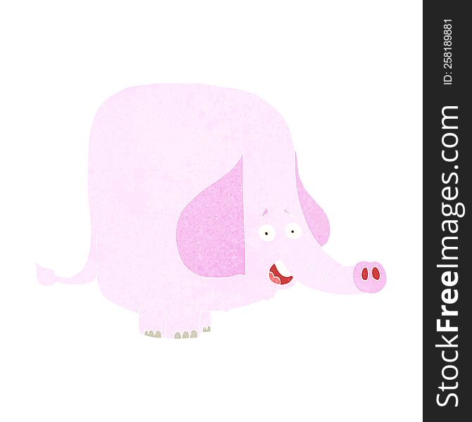 Cartoon Pink Elephant