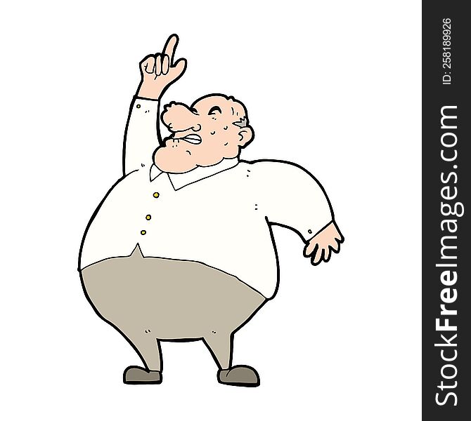 cartoon big fat boss