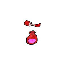 Cartoon Nail Polish Stock Photography