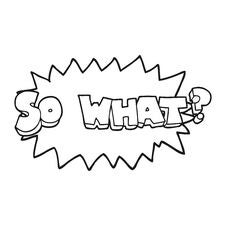 So What Black And White Cartoon Sign Royalty Free Stock Photo