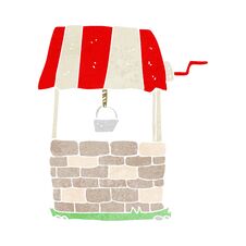 Cartoon Wishing Well Royalty Free Stock Photos