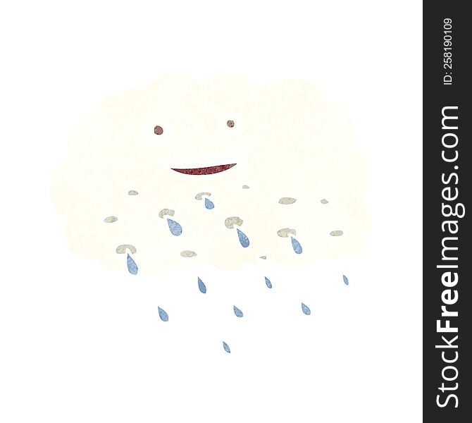cartoon happy raincloud