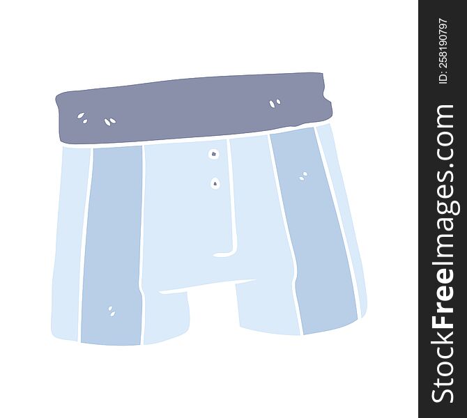 flat color style cartoon boxer shorts