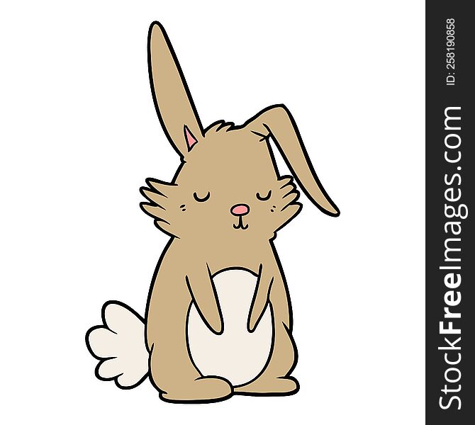 cartoon sleepy rabbit. cartoon sleepy rabbit