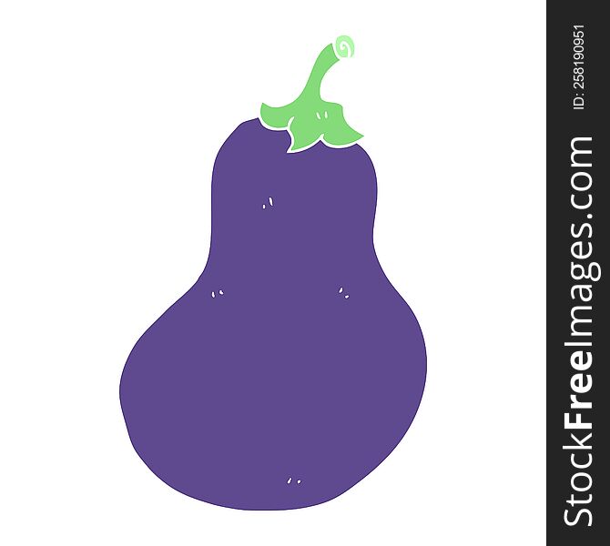 flat color illustration of eggplant. flat color illustration of eggplant