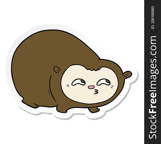 sticker of a cartoon wombat