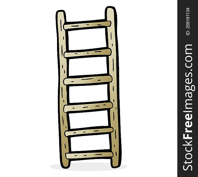 freehand drawn cartoon ladder