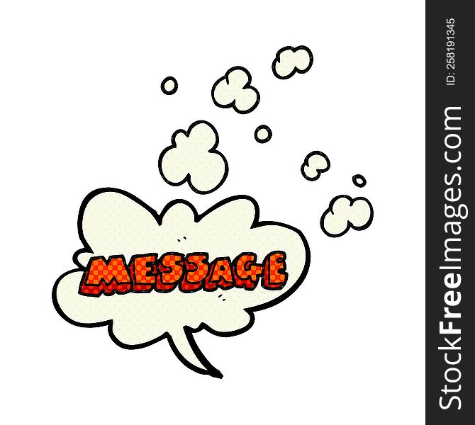 cartoon message text