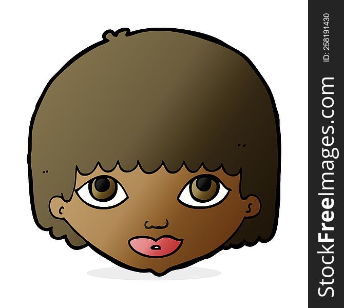 Cartoon Female Face