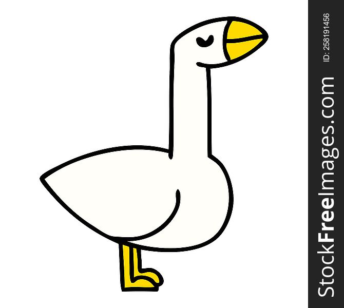 cartoon of a proud goose