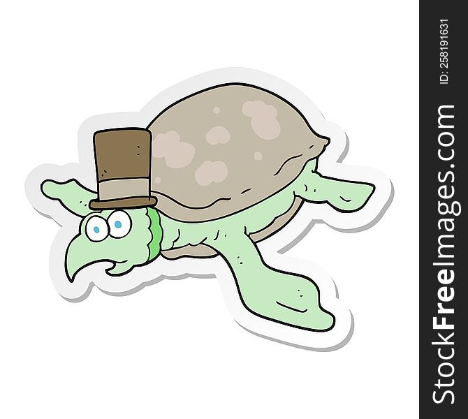 sticker of a cartoon turtle