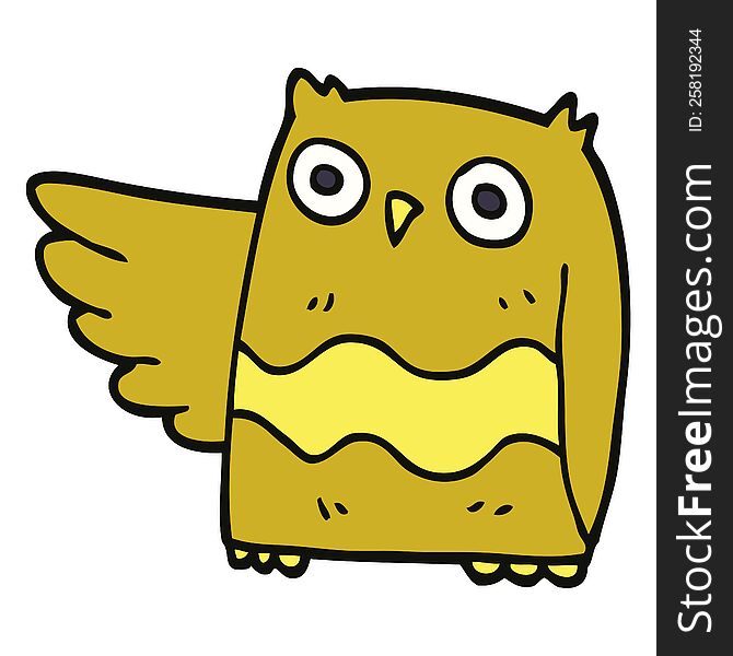Cartoon Doodle Happy Owl