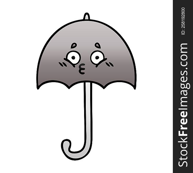 Gradient Shaded Cartoon Umbrella
