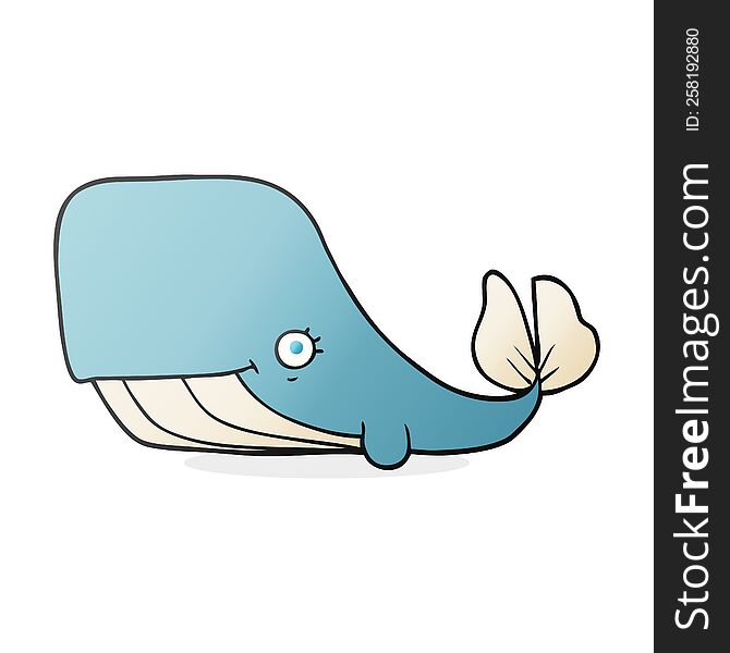 Cartoon Happy Whale