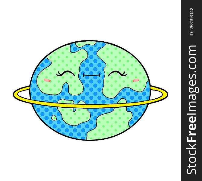 cartoon habitable alien planet. cartoon habitable alien planet