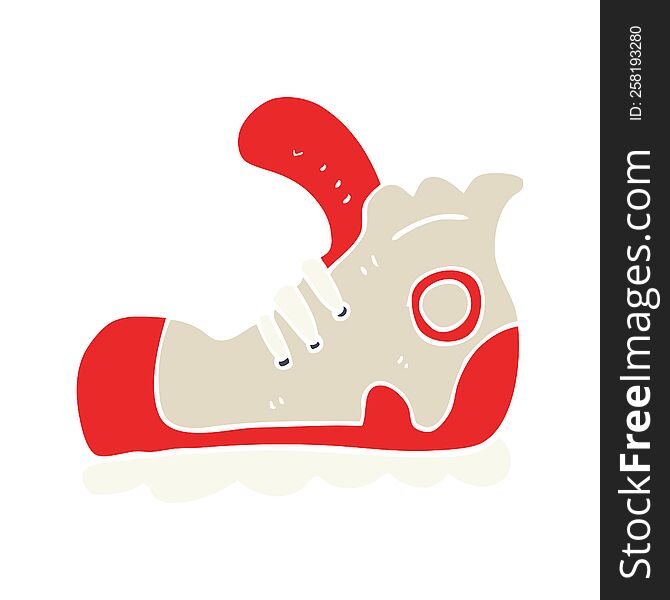 flat color illustration of sneaker. flat color illustration of sneaker