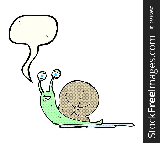 Comic Book Speech Bubble Cartoon Snail