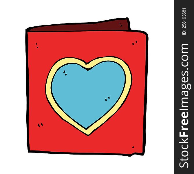 cartoon love heart card