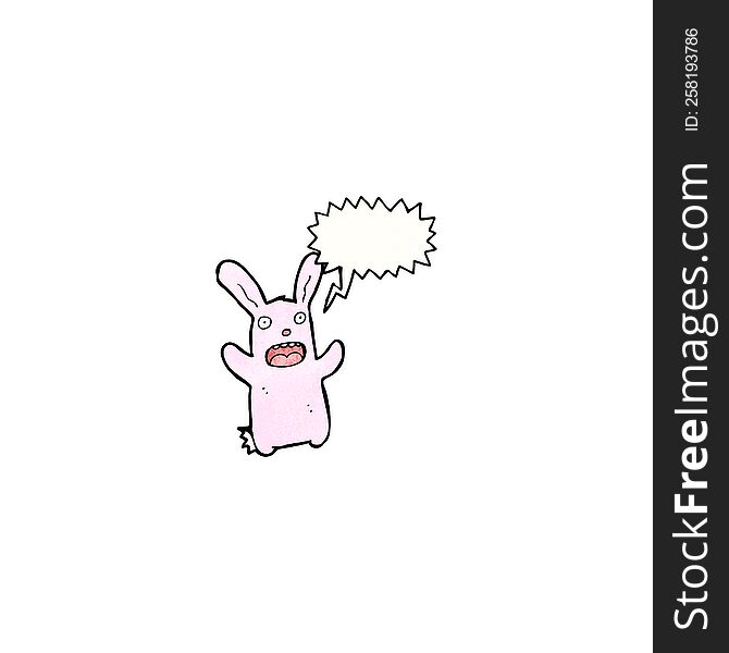 Startled Rabbit Cartoon Character