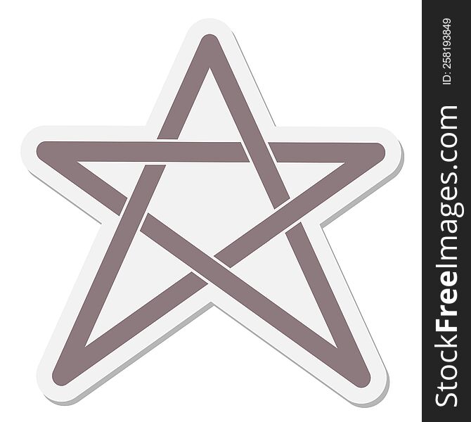 pentagram star sticker