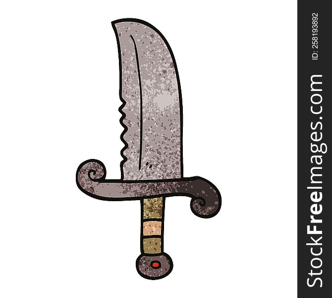 Cartoon Doodle Jeweled Sword