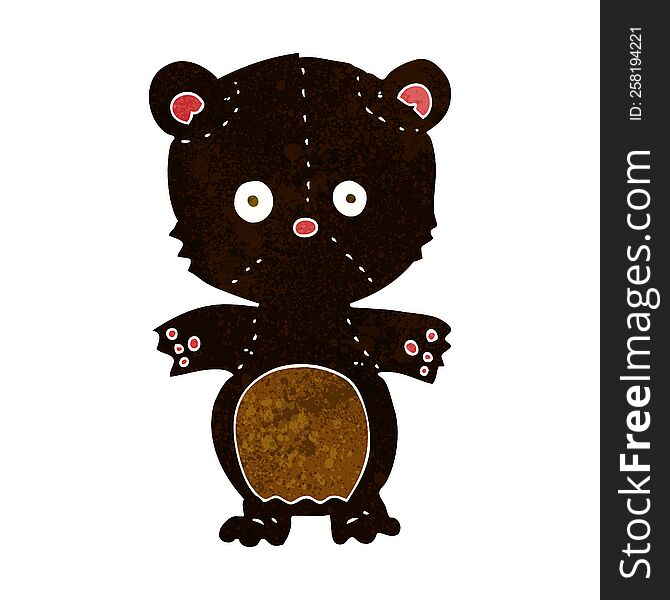 Cartoon Black Bear Cub