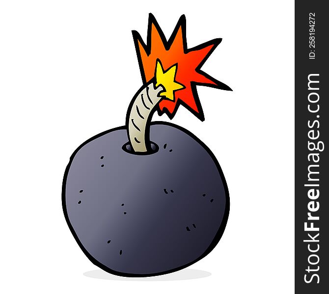 cartoon burning bomb