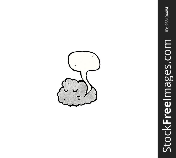 Cartoon Cloud With Speech Bubble