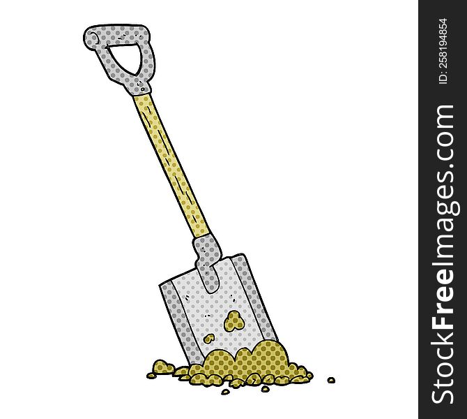 Cartoon Shovel In Dirt