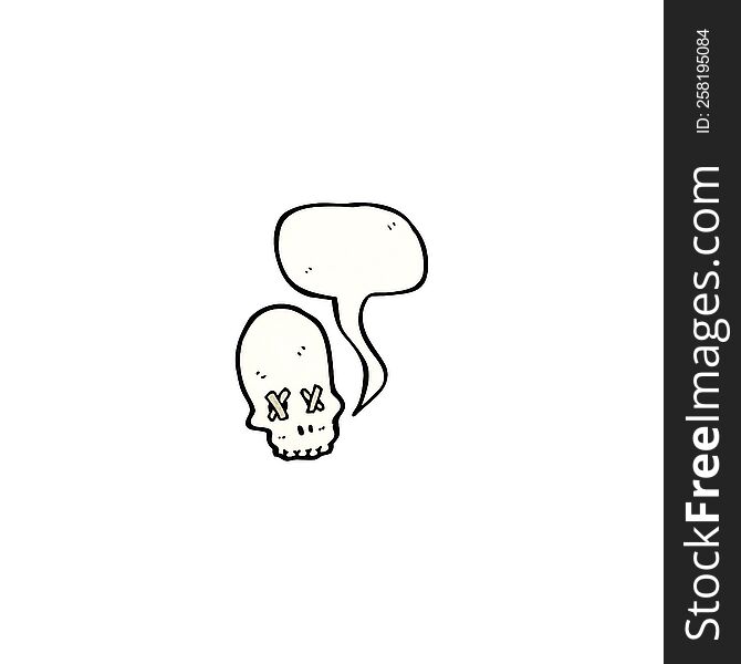 Spooky Cartoon Skull