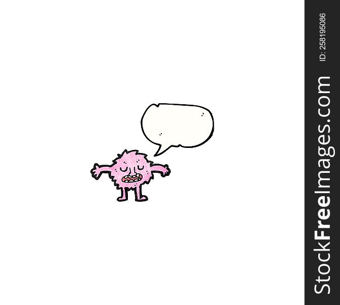 Little Pink Monster Cartoon