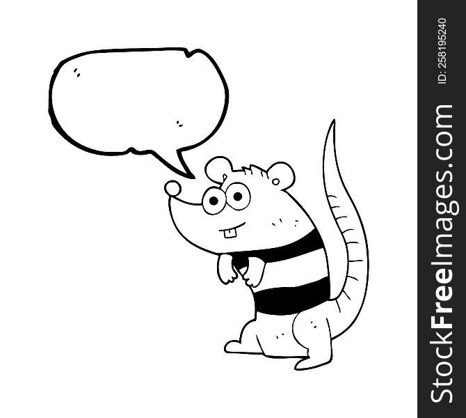 Speech Bubble Cartoon Rat