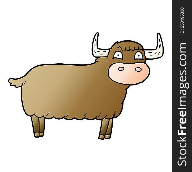 cartoon highland cow. cartoon highland cow
