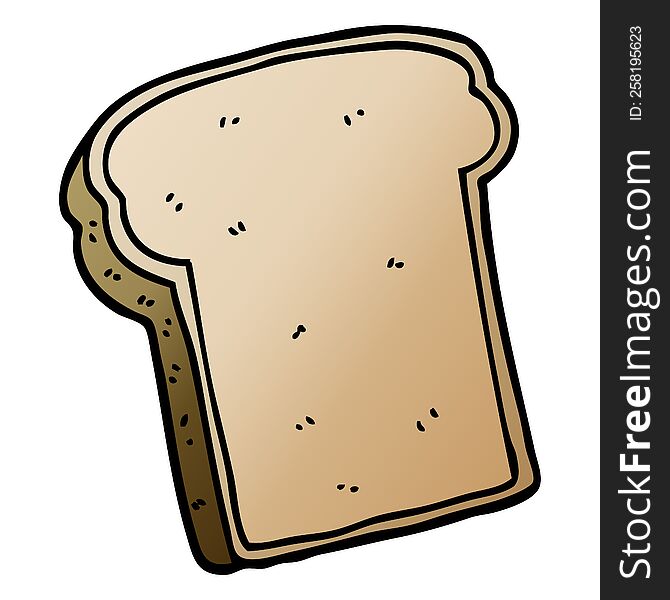 cartoon doodle slice of bread