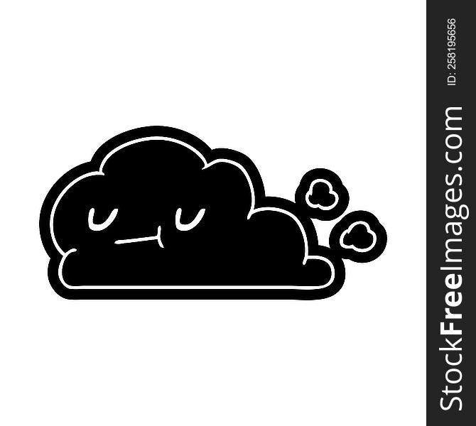 Cartoon Icon Of Kawaii Happy Cloud