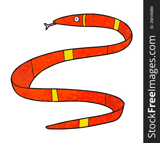 cartoon sea snake. cartoon sea snake