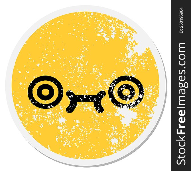 Entranced Cute Face Circular Sticker