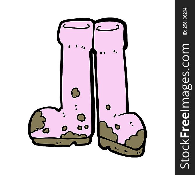 Cartoon Muddy Boots