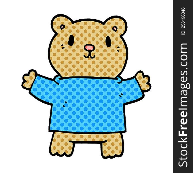 cartoon doodle teddy bear