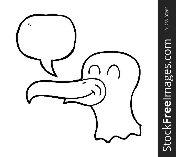 speech bubble cartoon seagull