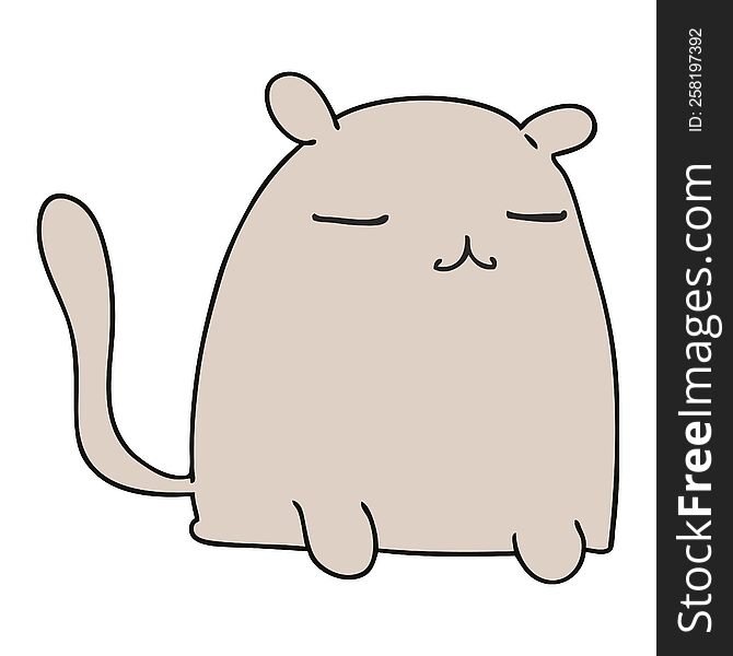 hand drawn quirky cartoon cat. hand drawn quirky cartoon cat
