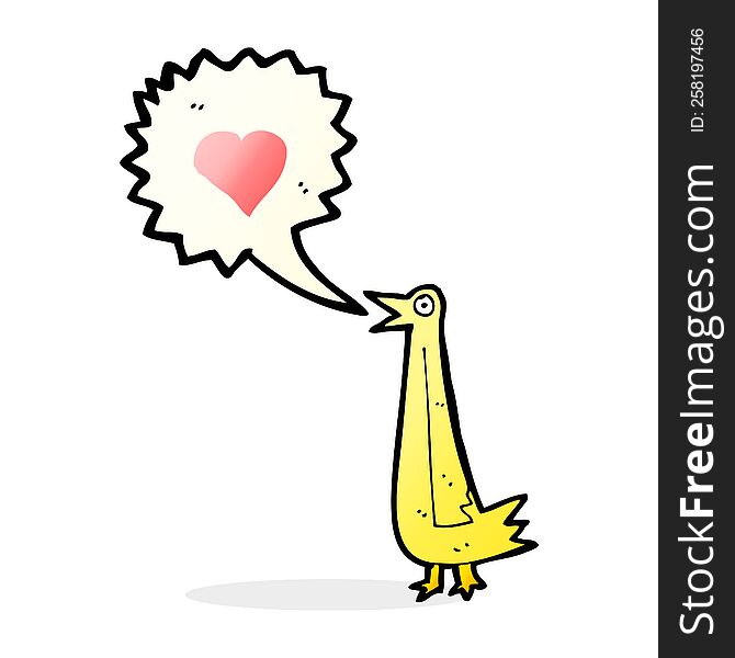 cartoon tweeting bird