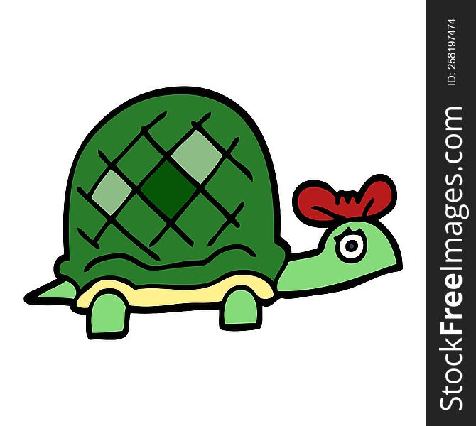 Cartoon Doodle Funny Tortoise
