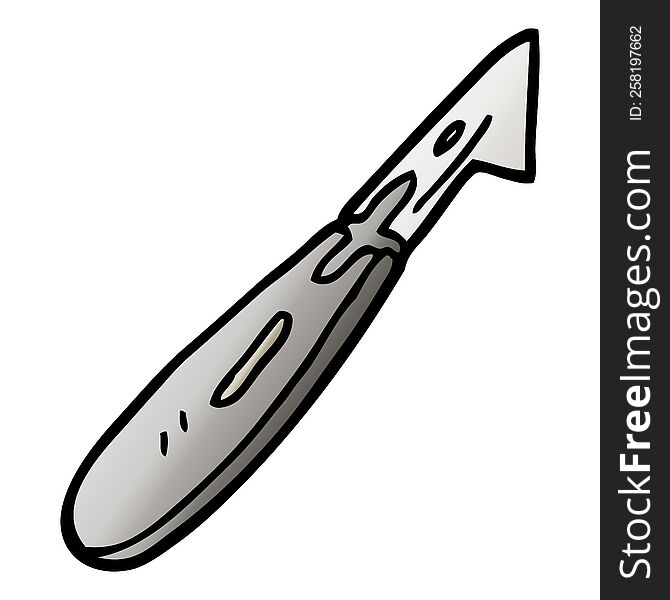 vector gradient illustration cartoon craft knife