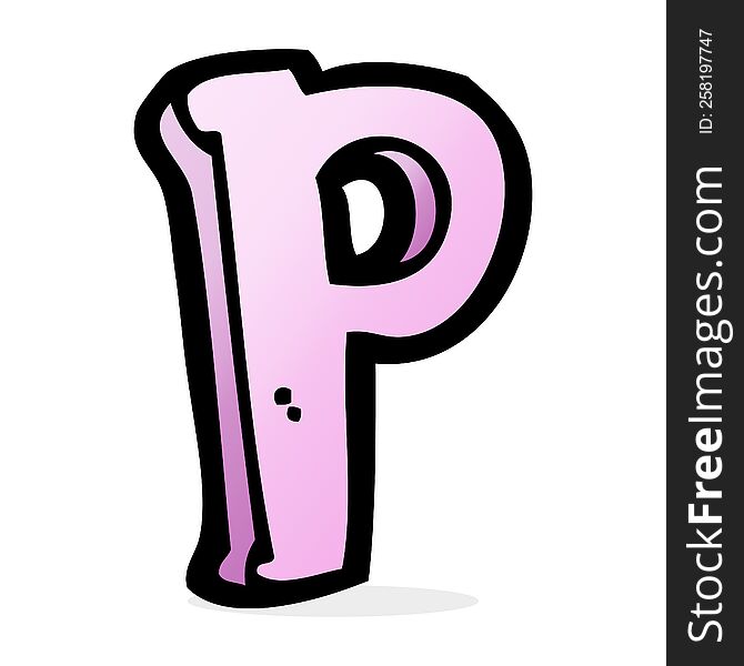 cartoon letter P