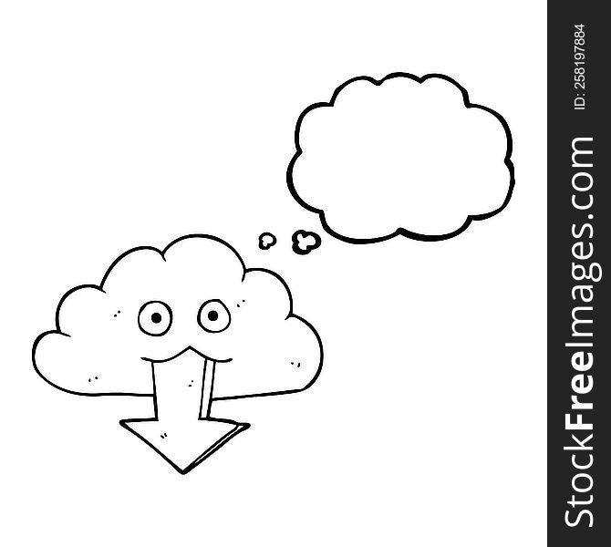 freehand drawn thought bubble cartoon download from the cloud