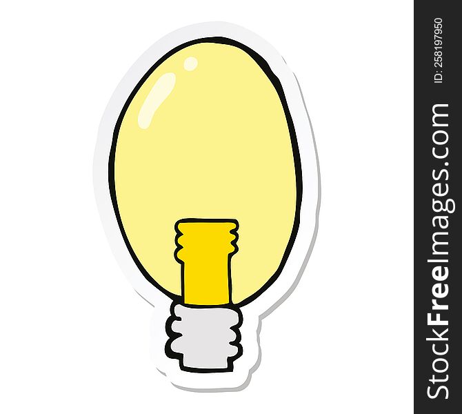 sticker of a cartoon electric light