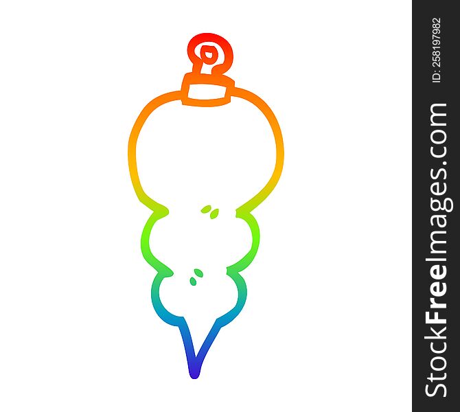 Rainbow Gradient Line Drawing Cartoon Xmas Decoration