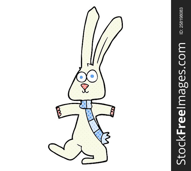freehand drawn cartoon rabbit
