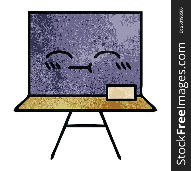 Retro Grunge Texture Cartoon Chalkboard